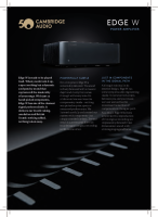 Cambridge Audio Edge W - Technical Specificationss - English 